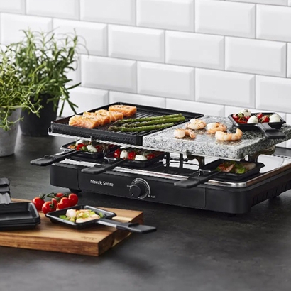 Raclette 8 pers. med natursten - Vejledende udsalgspris 499,-